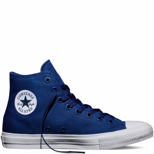 converse blu di pelle
