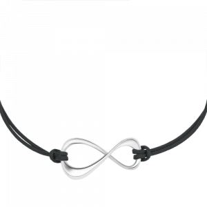 Bracelet in cord and silver Infiniment Vôtre
