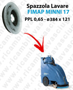 Cleaning Brush for scrubber dryer FIMAP MINNY 17. Model: PPL 0,65  ⌀384 X 121