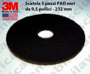 3M PAD, 5 peaces/box , Black color from 9.5 inch - 232 mm 