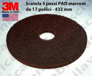 3M PAD, 5 peaces/box , Brown color from 17 inch - 432 mm 