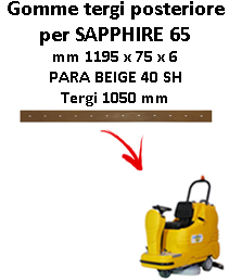 SAPPHIRE 65 Back Squeegee rubber Adiatek