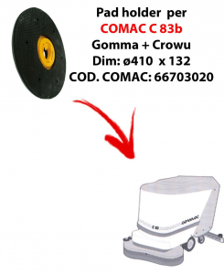 PAD HOLDER for scrubber dryer COMAC C 83. Code comac: 66703020  