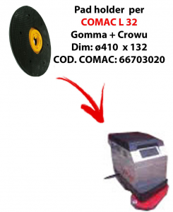 PAD HOLDER for scrubber dryer COMAC L 32. Code comac: 66703020