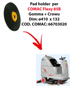 PAD HOLDER for scrubber dryer COMAC Flexy 85B. Code comac: 66703020