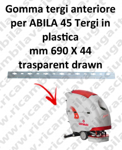 ABILA 45 Front Squeegee rubber for COMAC accessories, reaplacement, spare parts,o scrubber dryer squeegee