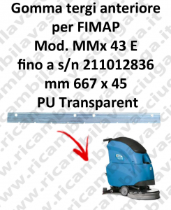 MMx 43 E till s/n 211012836 Front Squeegee rubber for FIMAP accessories, reaplacement, spare parts,o scrubber dryer squeegee