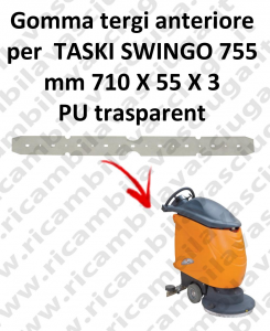 SWINGO 755  Front Squeegee rubber for TASKI accessories, reaplacement, spare parts,o scrubber dryer squeegee