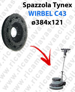 TYNEX BRUSH for single disc WIRBEL C43. Model: tynex  ⌀384 X 121