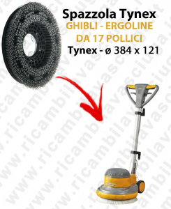 TYNEX BRUSH for single disc GHIBLI ERGOLINE 17 inch. Model: tynex  ⌀384 X 121