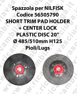 SHORT TRIM PAD HOLDER + CENTERLOCK for scrubber dryer NILFISK Code 56505790
