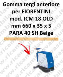 ICM 18 OLD Front Squeegee rubberfor FIORENTINI squeegee