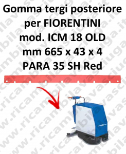 ICM 18 OLD Back Squeegee rubberfor FIORENTINI squeegee
