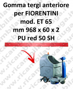 ET 65 Front Squeegee rubberfor FIORENTINI squeegee