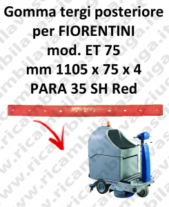 ET 75 Back Squeegee rubberfor FIORENTINI squeegee