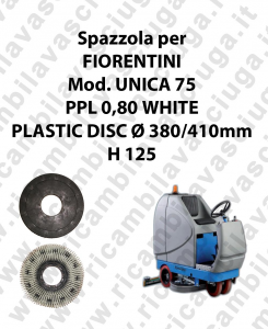 Cleaning Brush PPL 0,80 WHITE for scrubber dryer FIORENTINI Model UNICA 75