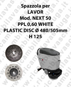 Cleaning Brush PPL 0,60 WHITE for scrubber dryer LAVOR Model NEXT 50