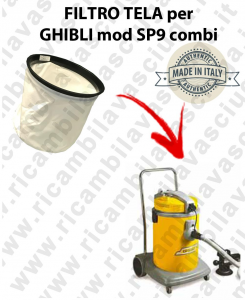  Canvas filter for vacuum cleaner GHIBLI model SP9 COMBI