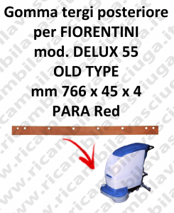 DELUX 55 old type goma de secado trasero para escobilla de goma FIORENTINI