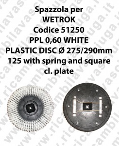 CEPILLO DE LAVADO PPL 0,60 WHITE para fregadora WETROK codice 51250