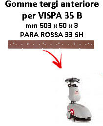 VISPA 35 B Vorne Sauglippen für scheuersaugmaschinen COMAC