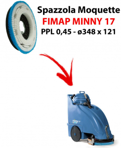 MINNY 17 Bürsten moquette für scheuersaugmaschinen FIMAP