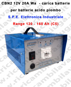 CBN2 12V 20A Wa chargeur de batterie pour batterie acido plombe S.P.E. Elettronica Industriale