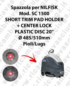 SHORT TRIM PAD HOLDER + CENTERLOCK pour Autolaveuse NILFISK mod. SC 1500