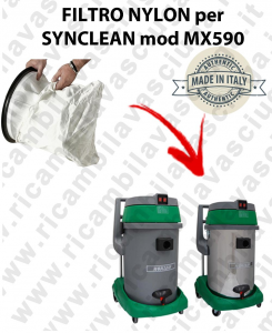 SAC  FILTRE NYLON cod: 3001220 pour aspirateur MAXICLEAN Reference MX590 BY SYNCLEAN