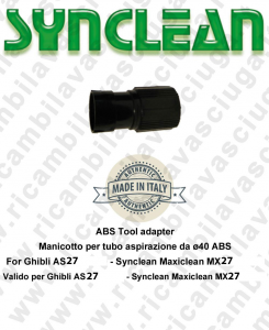 Schlauch für Rohr Aspiration von ø40 ABS SYNCLEAN für scheuersaugmaschinen Ghibli AS27 - Synclean MX27