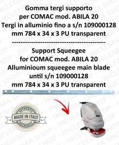 ABILA 20 Unterstützung Sauglippen für scheuersaugmaschinen COMAC bis zur Seriennummer 109000128