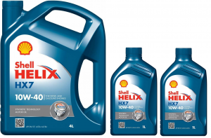 Kit cambio olio 6 LT Shell Helix HX7 10w/40 barattolo 4 litri + 2 baratt 1 litro