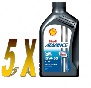 Shell Advance 4T Ultra 15w/50  5x1 litro