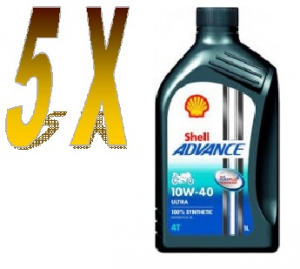 Shell Advance 4T Ultra 10w/40 5x1 litro