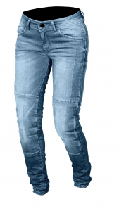 Jeans moto donna Macna Jenny con rinforzi in fibra Aramidica blu chiaro