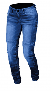 Jeans moto donna Macna Jenny con rinforzi in fibra Aramidica blu medio