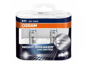 Kit Lampade Osram Night Breaker Unlimited 12v H1 55w