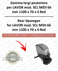 SCL MIDI 66 goma de secado fregadora trasero para LAVOR PRO