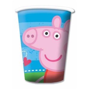 Peppa Pig 8 bicchieri blu festa party
