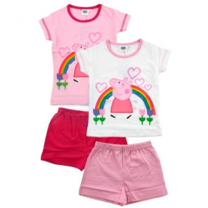 Peppa Pig pigiama Cotone arcobaleno Bambina Estivo Originale