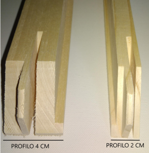 Listelli per Telai 40 x 55 mm - Listelli in legno - Listelli con angoli ad incastro 45 gradi