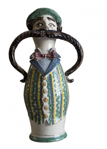 Ceramics of Caltagirone The Pitcher Man with a Mustache