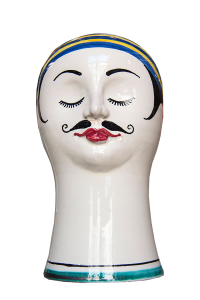 Caltagirone Ceramics Vase Man swimmer with colored cap