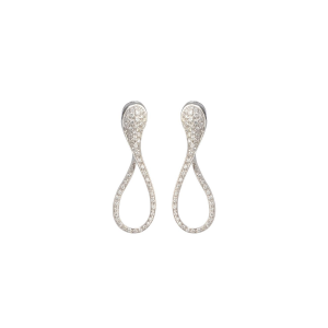 Elika Earrings in white gold and diamonds cm. 3.5