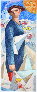 Talani Giampaolo Le barche del viaggio: un uomo Formato cm 50x20