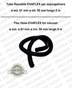 Tuyau flexible EVAFLEX pour aspirateur ø 50/61 longueur 5 MT 