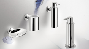 Dispenser dosa sapone liquido a parete per il bagno serie Plus Colombo design