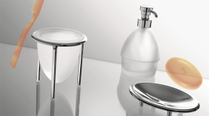 Dispenser dosa sapone da appoggio per il bagno serie Khala Colombo design