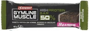 Gymline Muscle Enervit  High Protein bar 50% low sugar gusto brownie