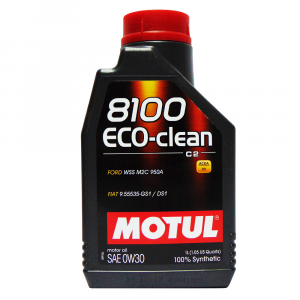 OLIO MOTORE MOTUL 8100 ECO-CLEAN SAE 0W30 100% SINTETICO 1L